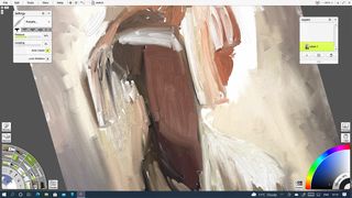 The best digital art software; a painting of a woman in ArtRage