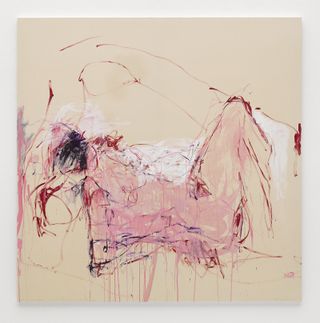 It was all too Much, 2018, by Tracey Emin, acrylic on canvas.