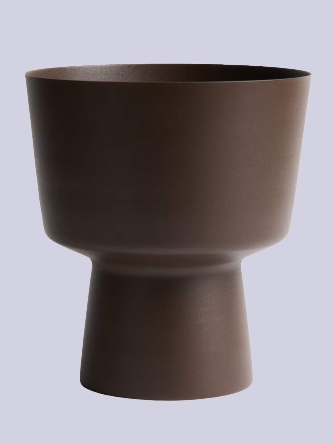 A dark brown metal planter from H&amp;amp;M