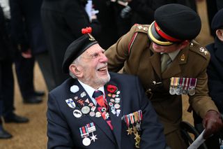 Veteran soldiers at Remembrance Sunday