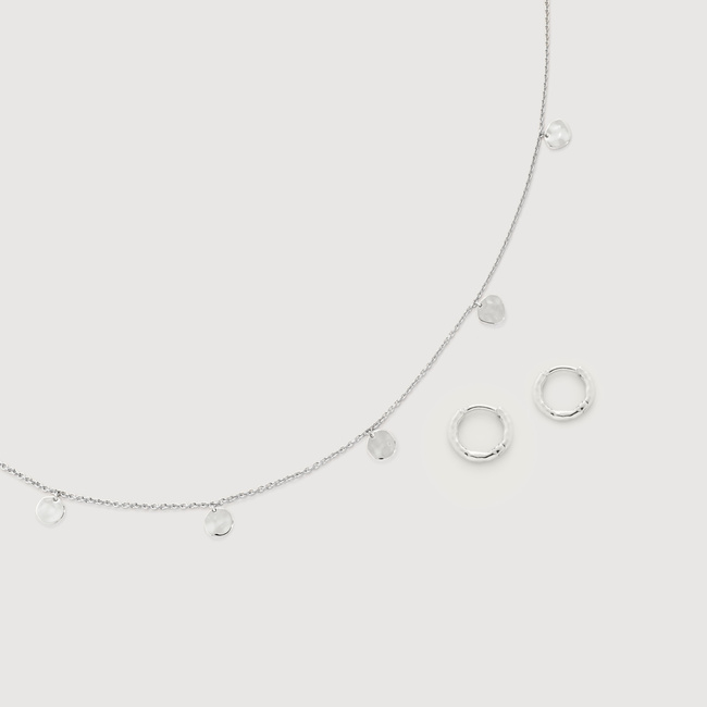 Siren Muse Station Chain Necklace and Earrings Set