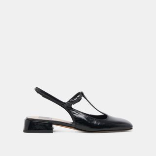 Deidra Flats Midnight Crinkle Patent Leather