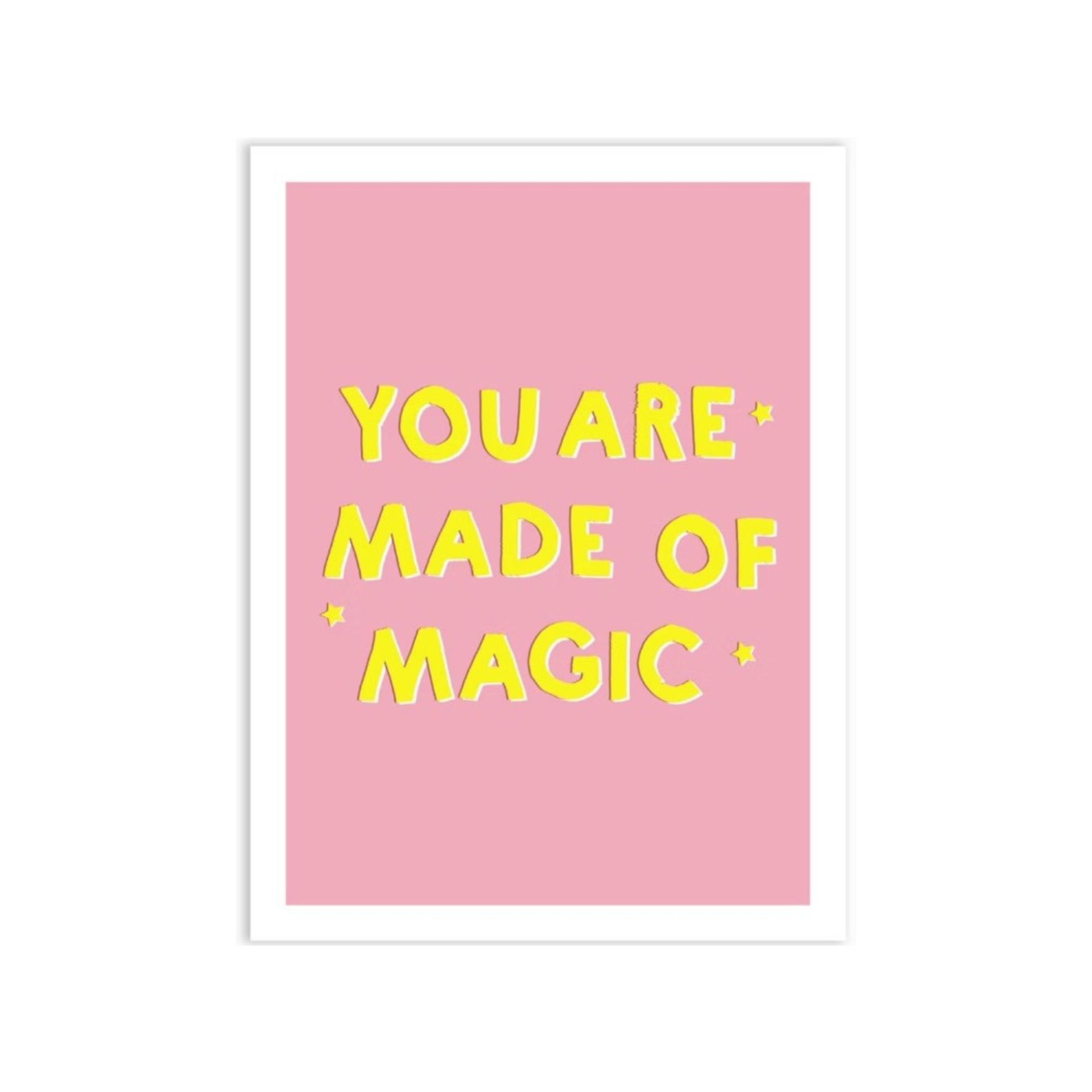 Sebuah seni dinding merah muda yang mengatakan