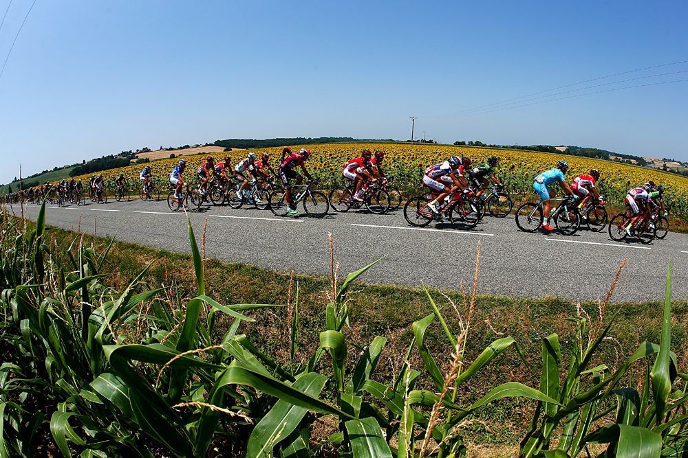 The main field riding through stage 13