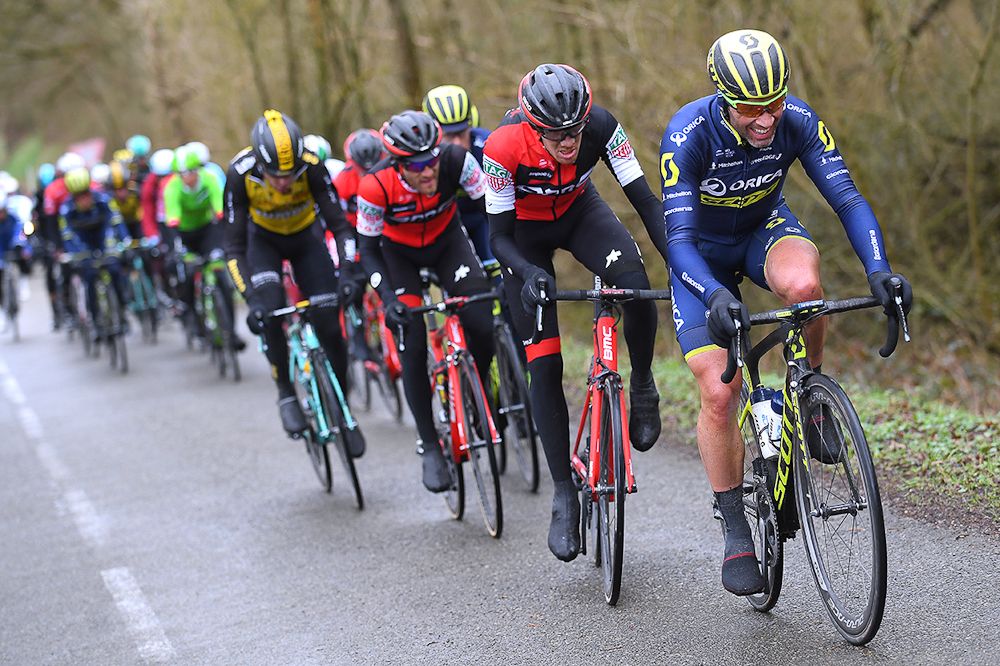 Michael Albasini (Orica-Scott)) and BMC's Alessandro De Marchi
