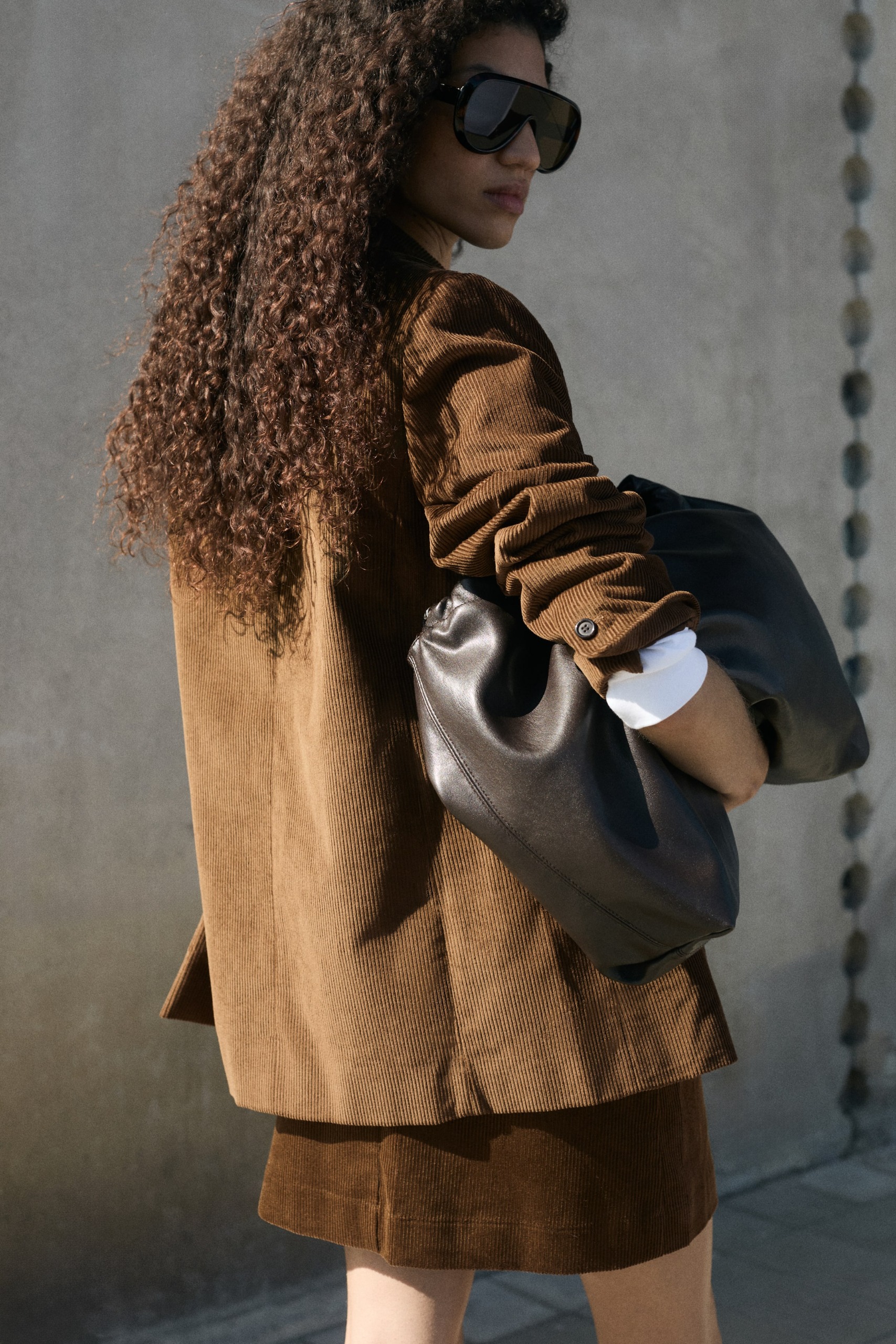 Double-Breasted Corduroy Blazer