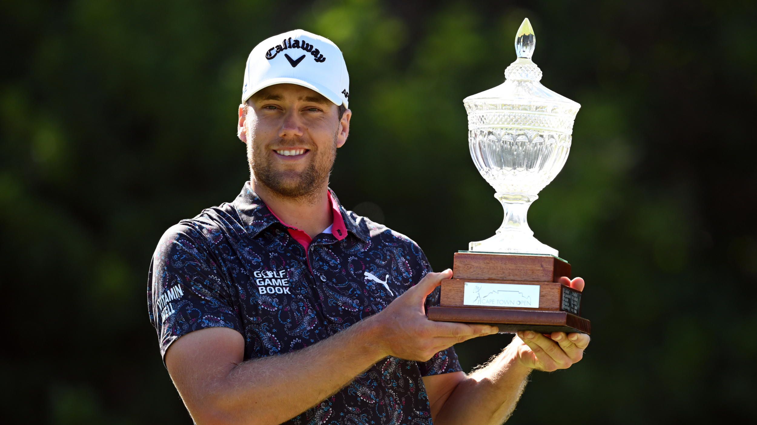 Mikael Lindberg with the Bain's Whisky Cape Town Open trophy