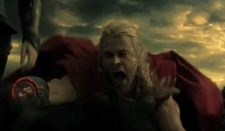 Chris Hemsworth Thor screaming in pain after losing arm