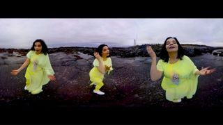 Björk is everywhere during the 360-degree Stonemilker video. Image credit © Andrew Thomas Huang
