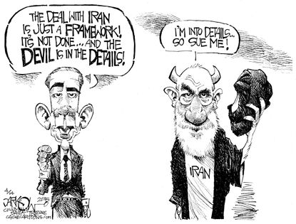 Obama cartoon World Iran U.S. deal