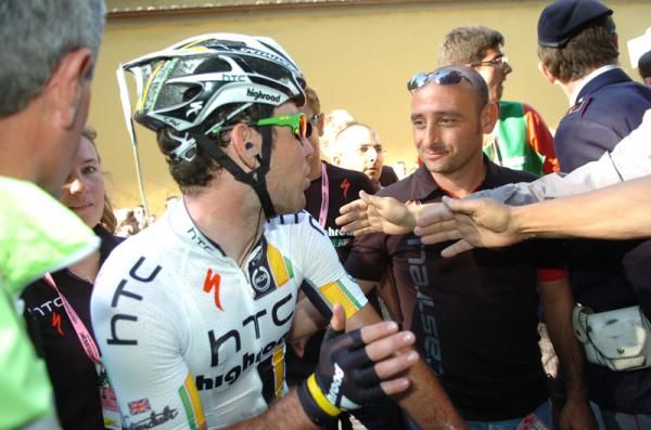 Mark Cavendish (HTC-Highroad) at the finish