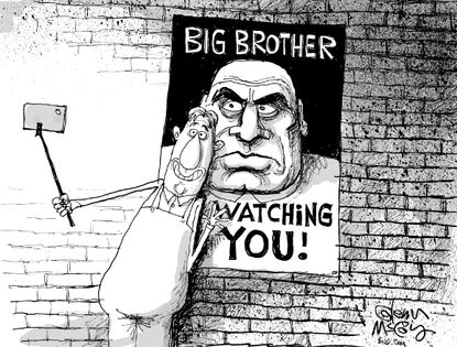 Editorial cartoon U.S. Big Brother