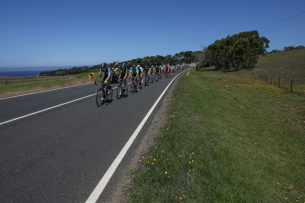 It was another scenic day for the peloton