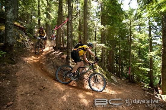 A downhill switchback tests riders on the final day.