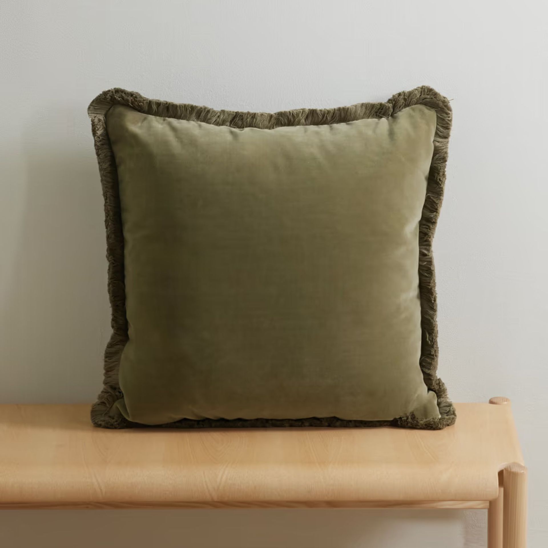 Soho Home Margeaux Fringed Cotton-Blend Velvet Pillow