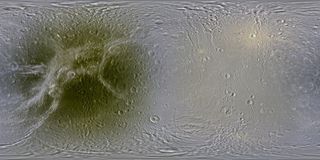 NASA's Cassini spacecraft took the images making up this new mosaic of Saturn's moon Dione during the vehicle's first ten years exploring the Saturn system.
