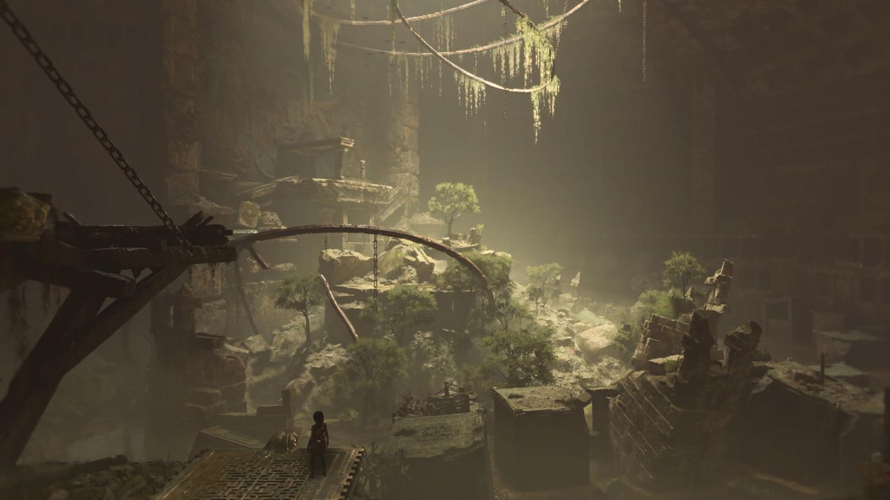 Screens from a fantasy video game set in ancient greek ruins