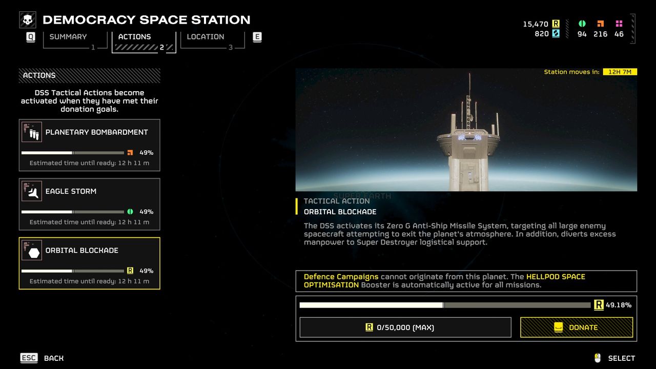 An assorted set of images displaying the new Democracy Space Station feature in Helldivers 2.