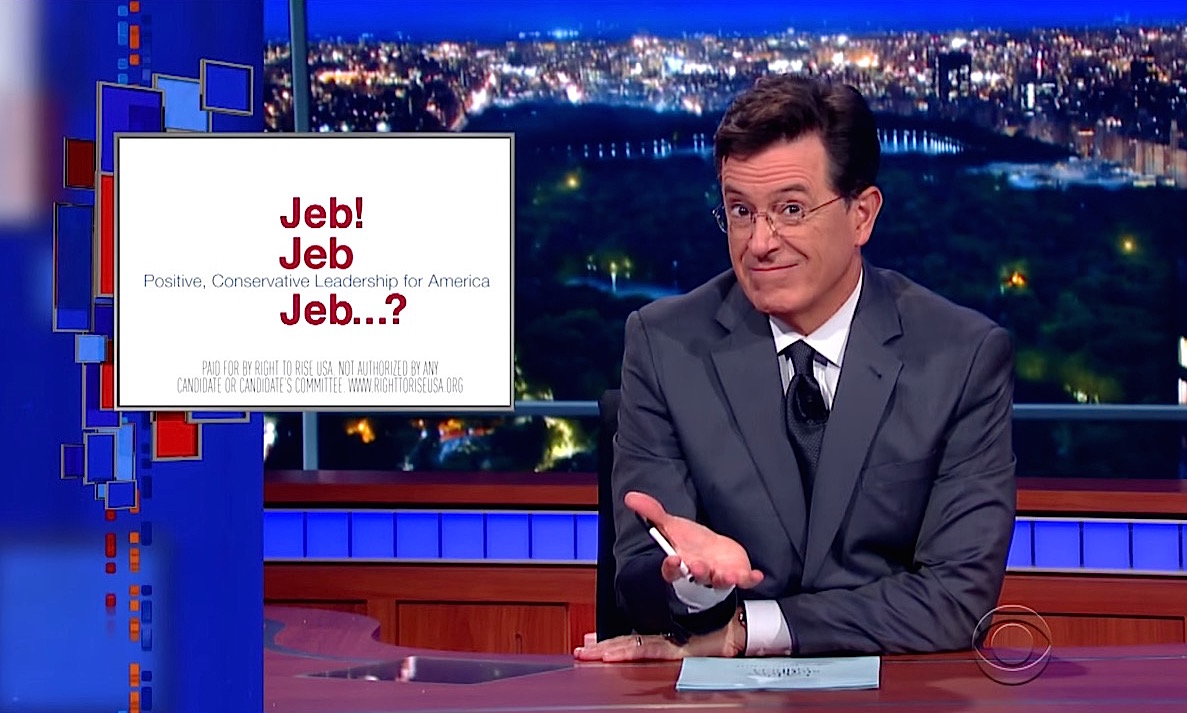 Stephen Colbert is worried about Jeb Bush