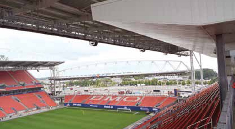 Soccer Stadium Scores With New Sound System