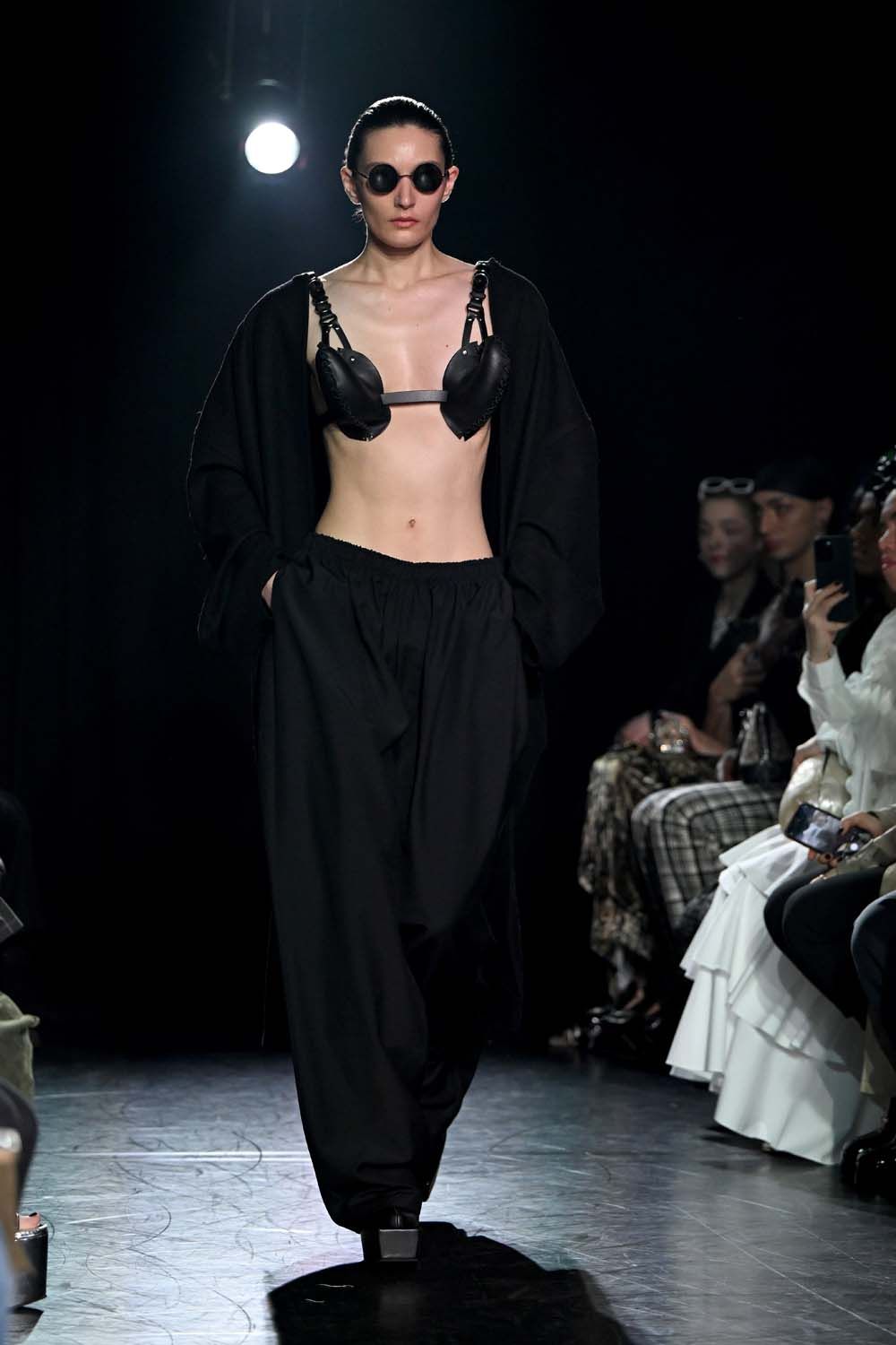 on the runway at London Fashion Week AW23