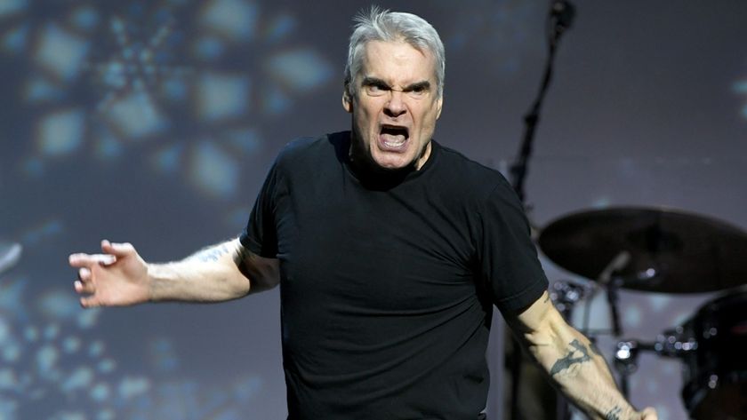 Henry Rollins live on-stage with Cyndi Lauper in 2019