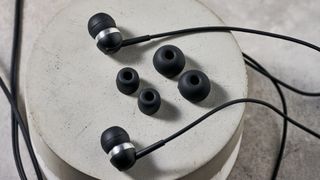 Sennheiser CX 80U earbuds with different-sized eartips