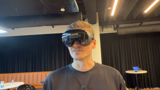 We're using Valve's new VR headset, the Steam Frame, at Valve's HQ in Bellevue, Washington.