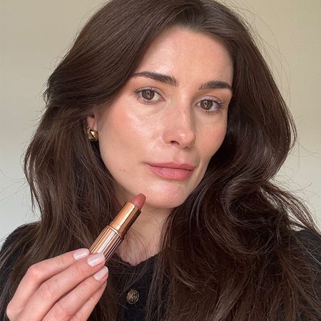 Beauty editor Eleanor Vousden testing one of the best lipsticks