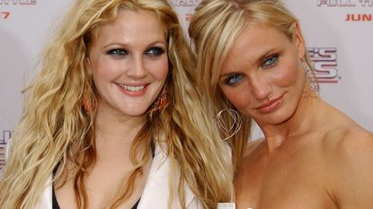 Drew Barrymore & Cameron Diaz during "Charlie's Angels 2 - Full Throttle" Premiere at Mann's Chinese Theater in Hollywood, California, United States.