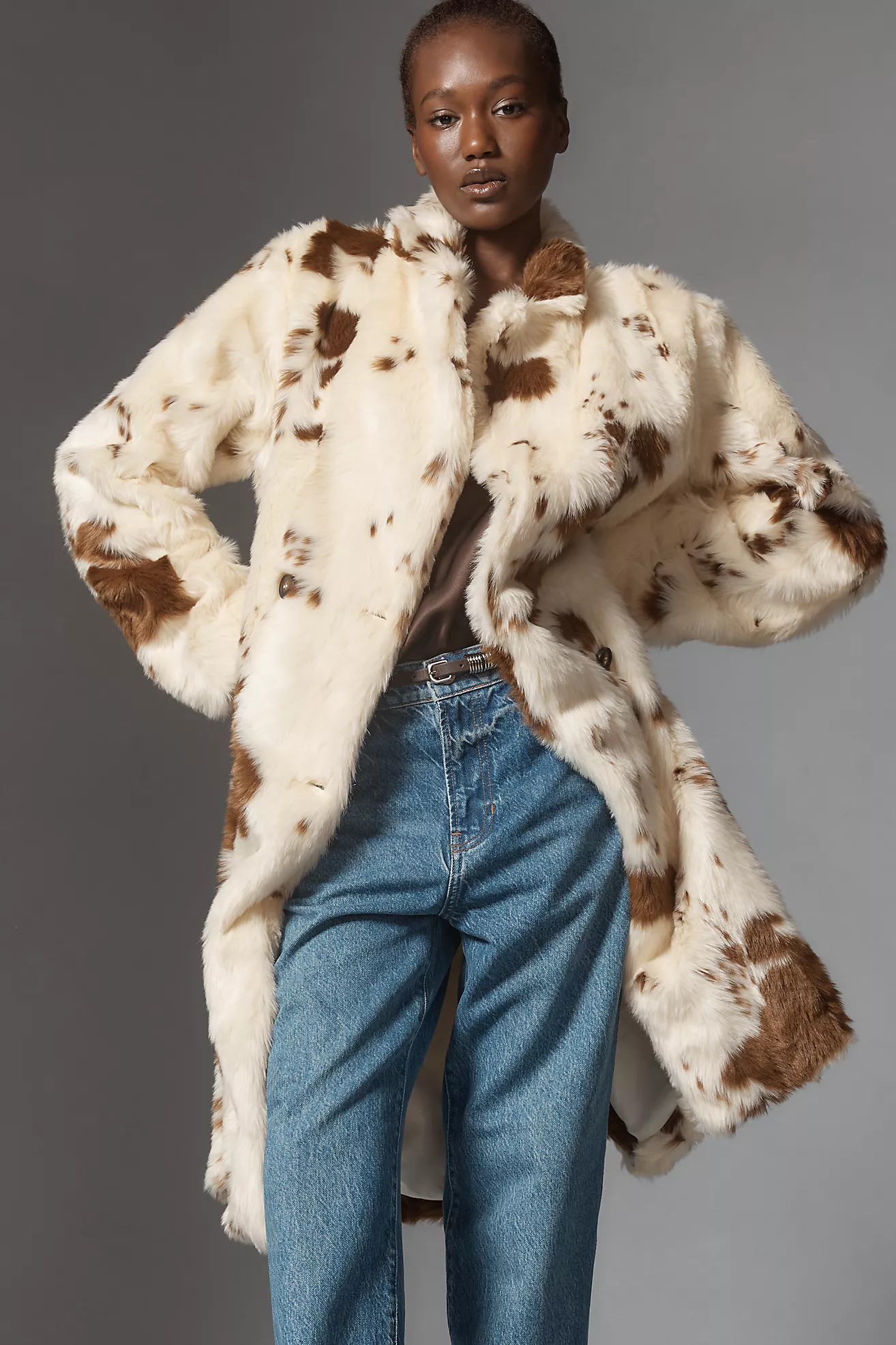 Maeve Grand Glam Faux Fur Coat