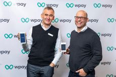 An image of the Wpay launch with Woolworths CEO Brad Banducci and Wpay managing director Paul Monnington