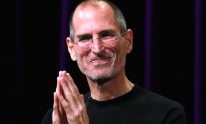 Steve Jobs is taking a medical leave, but, for the moment, he can celebrate Apple's "blowout" fourth-quarter earnings.