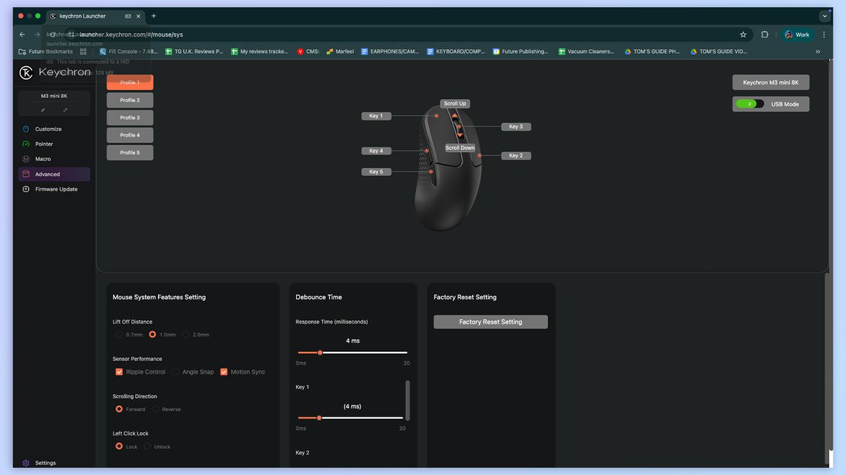 Screenshot of Keychron Launcher