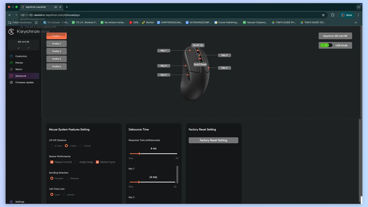 Screenshot of Keychron Launcher