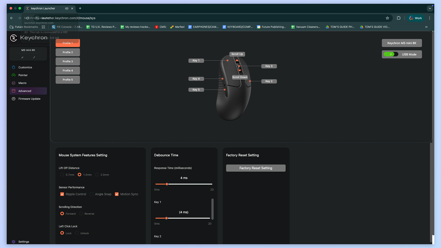 Screenshot of Keychron Launcher