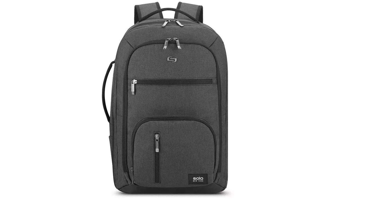 A Solo Grand Travel TSA backpack against a white background