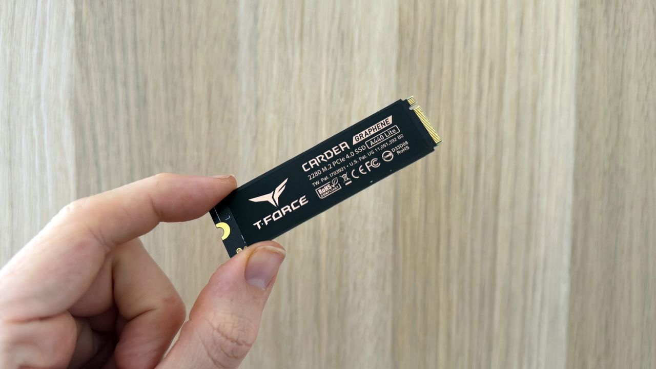 A T-Force A440 Lite being held by a reviewer