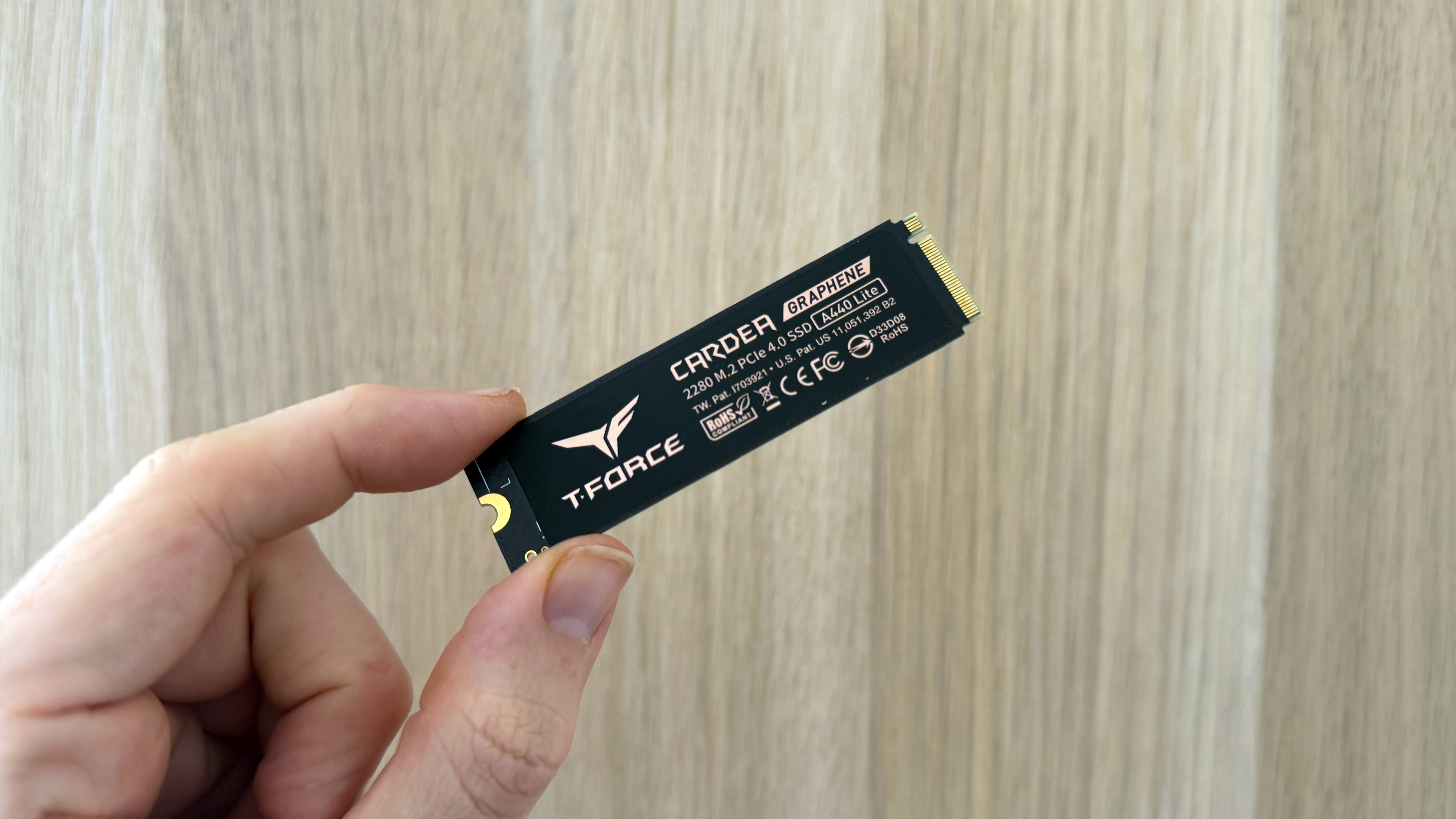 A T-Force A440 Lite being held by a reviewer