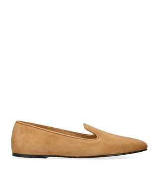 Beige Wildleder-Tippi-Loafer von The Row für Damen |  Harrods Großbritannien