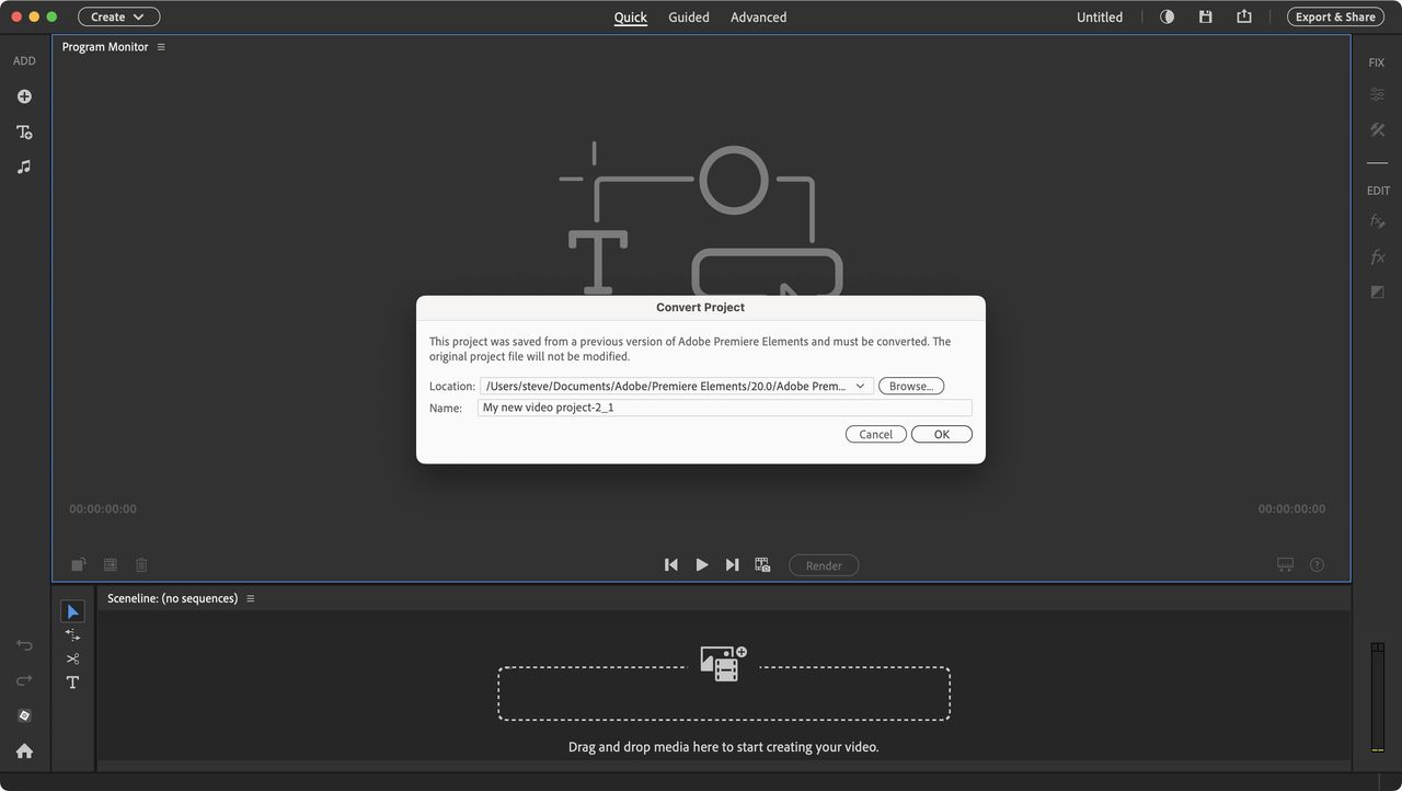 Adobe Premiere Elements during our review