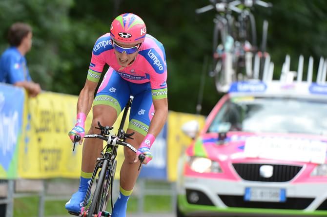 Adriano Malori (Lampre-Merida) rides to third overall