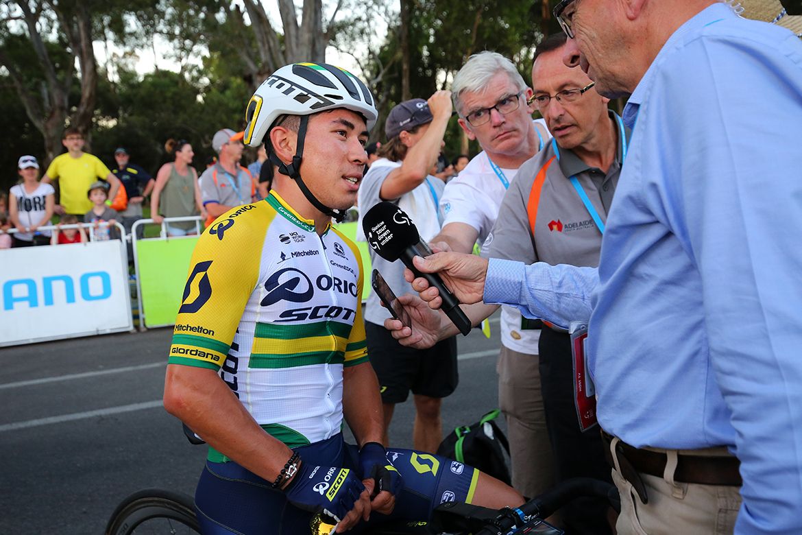 Caleb Ewan discusses his race victory