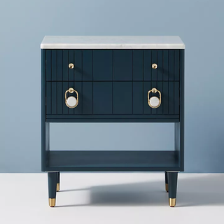ornate blue bedside table/nightstand