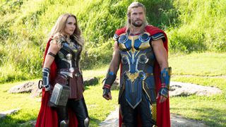 Chris Hemsworth and Natalie Portman in a still from Thor: Love and Thunder