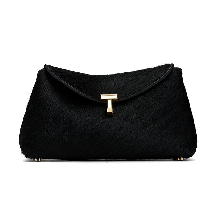 TOTEME, Mini T-Lock Pony Hair Clutch
