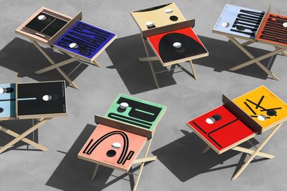 Colourful ping pong table series plays with graphic design | Wallpaper