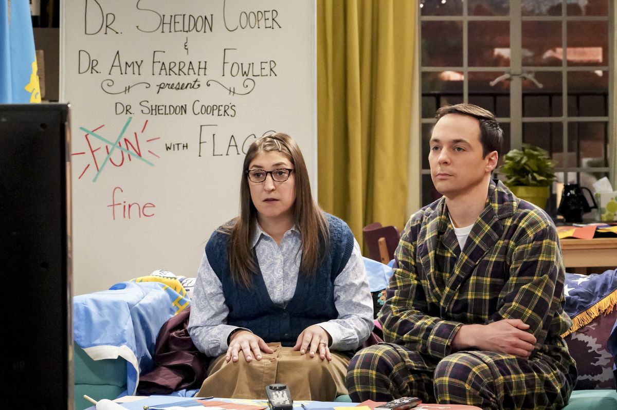 Mayim Bialik and Jim Parsons of The Big Bang Theory