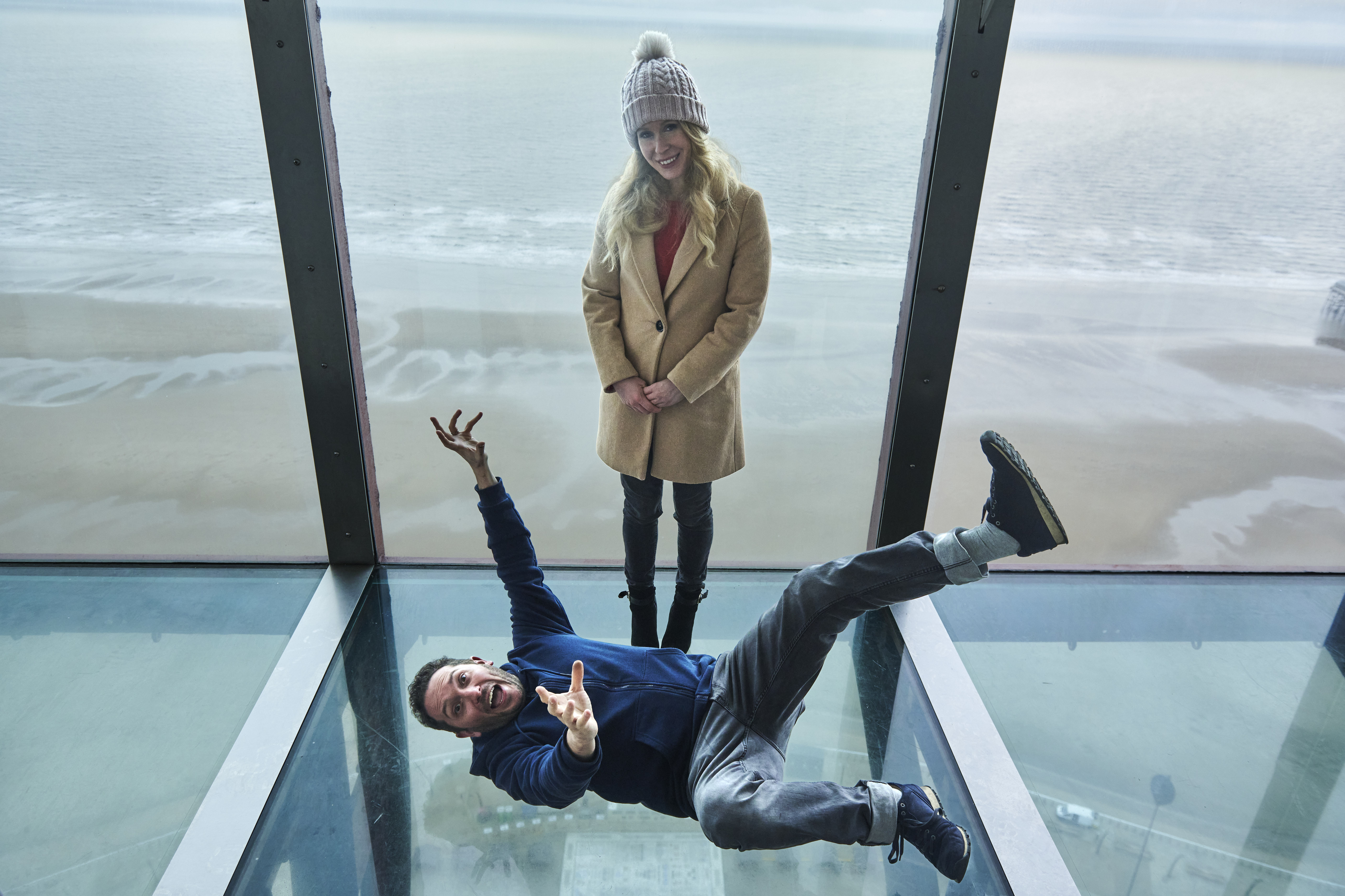 TV tonight Lucy and Jon on the Blackpool Tower Eye.