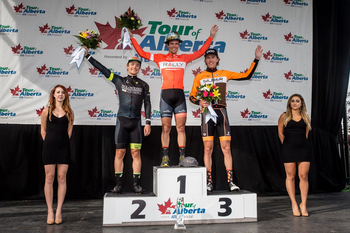 Tour of Alberta stage 3 podium